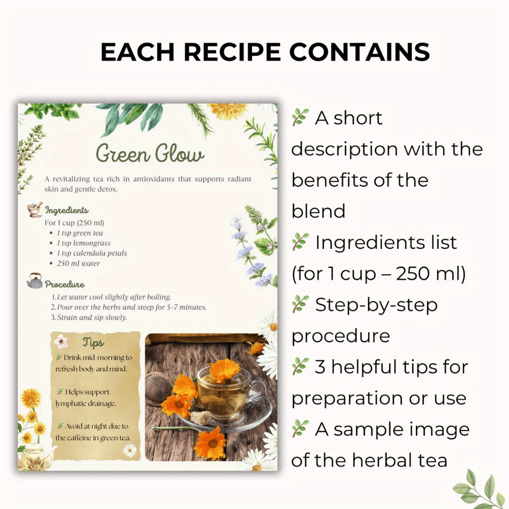 Herbal Tea Recipes Book – Natu - Wellness Herbal Tea Blends 리뷰 및 가격