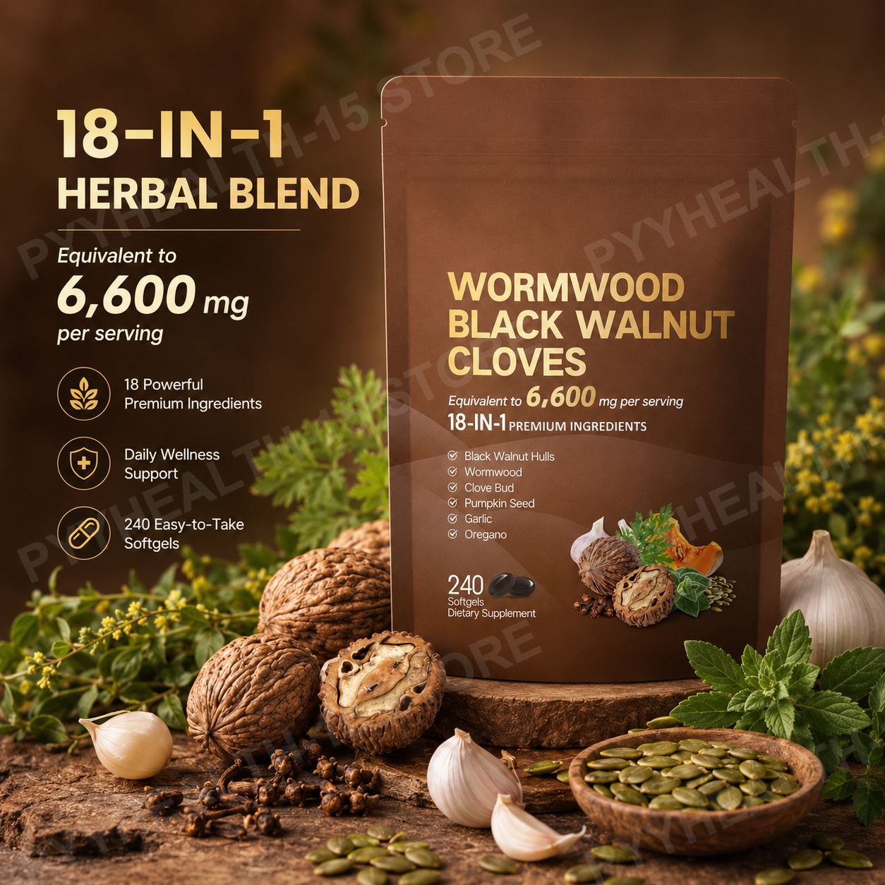 18-in-1 Wormwood Black Walnut  - Herbal Wellness In 리뷰 및 가격