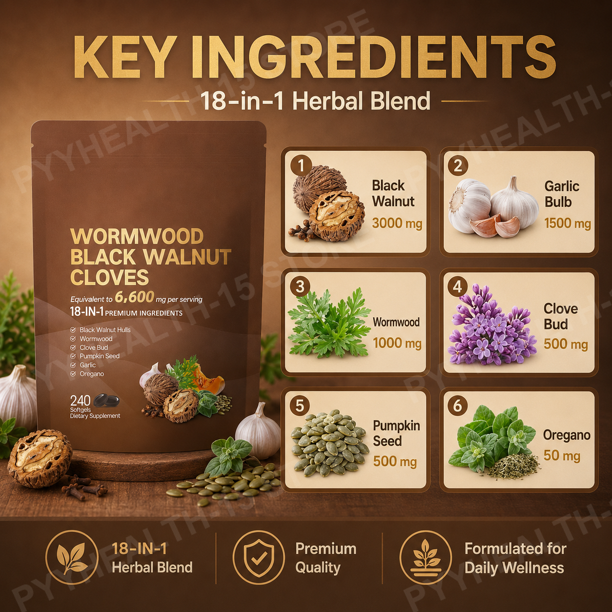 18-in-1 Wormwood Black Walnut  - Herbal Wellness In 리뷰 및 가격